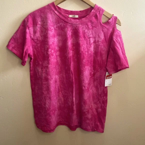 Somewhere West Large Festival Tee Faire Tee Pink Tie Dye - Picture 1 of 3